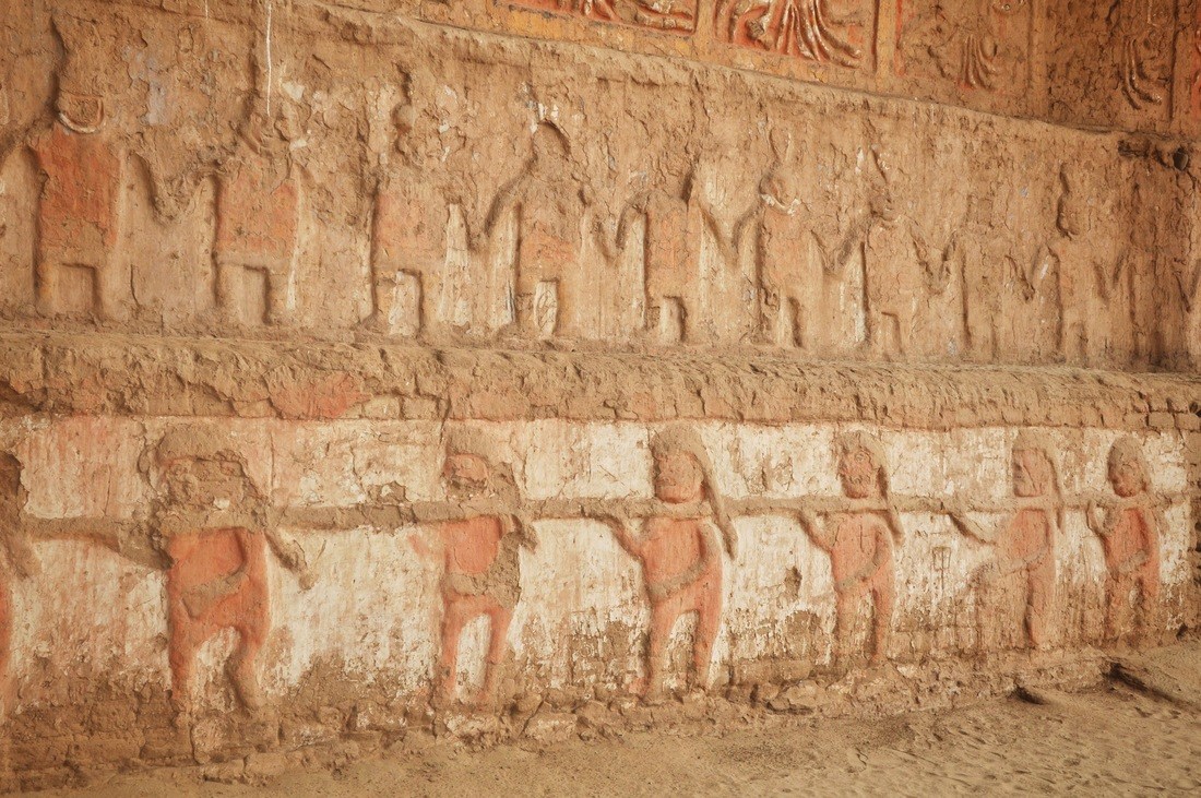 Fresque murale Moche au Pérou