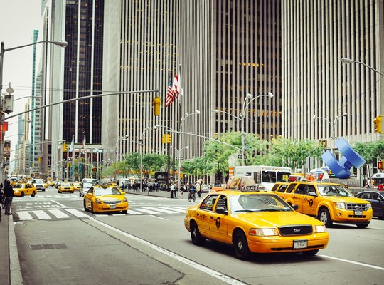 Taxi dans les rues de Manhattan
