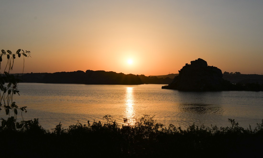 Coucher de soleil à Philae, Egyte