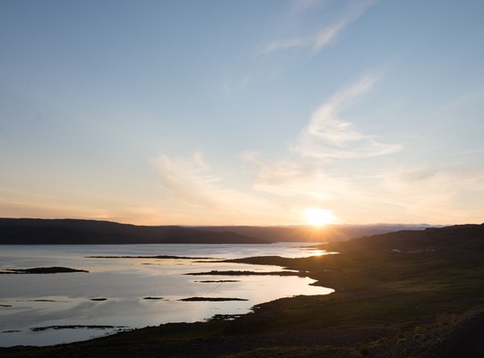 Coucher de soleil sur les fjords