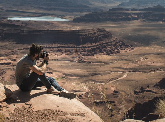 Seb, en train de photographier Canyonlands 