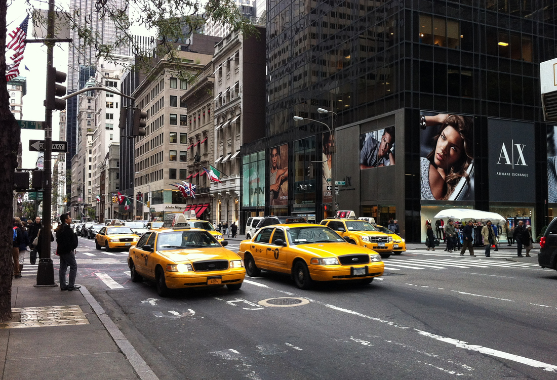 Taxis new yorkais sur la 5ème avenue
