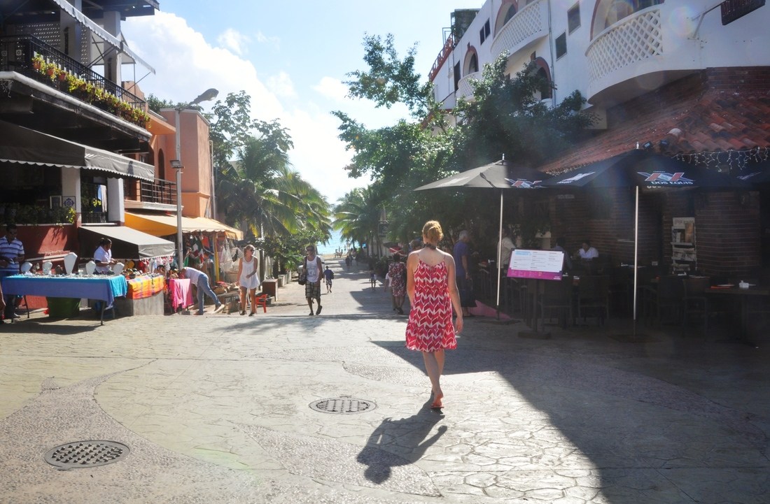 rue de Playa del Carmen, Mexique