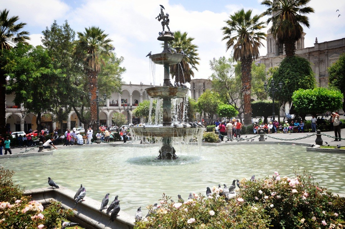 Fontaine de la plaza de armas, Arequipa