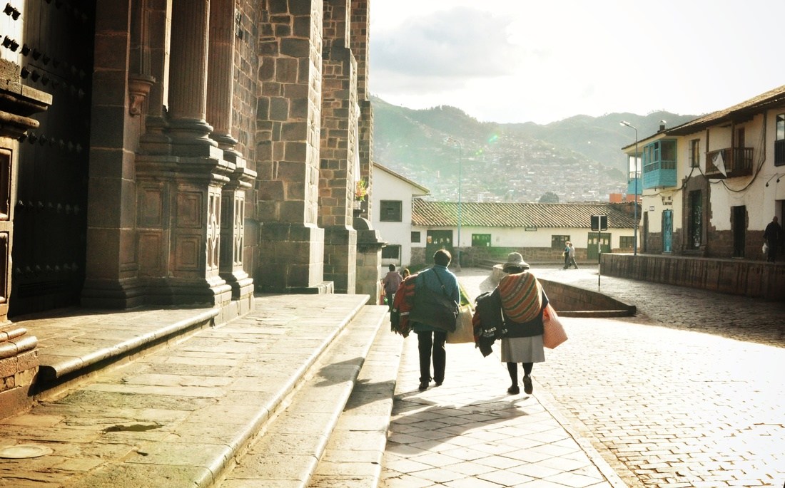 Coucher de soleil à Cusco