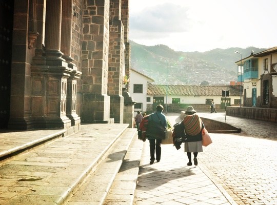 Coucher de soleil à Cusco