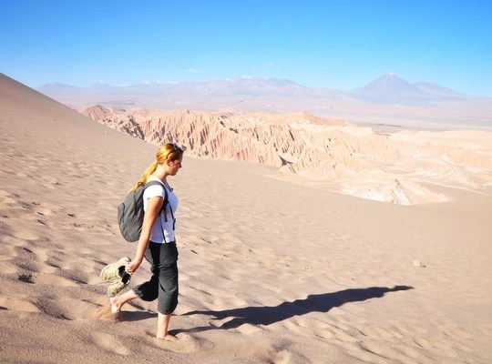 Marcher dans le désert, Atacama Chile