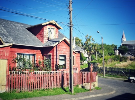Maison de Chiloe en bois