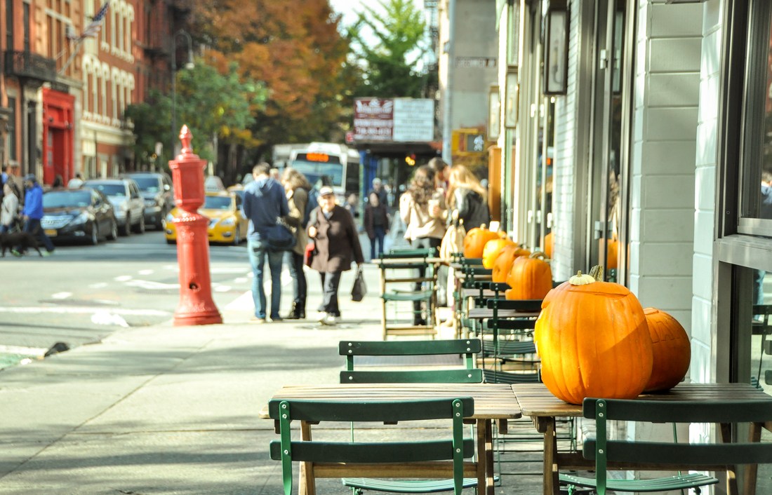 Décor d'Halloween dans les rues de New York