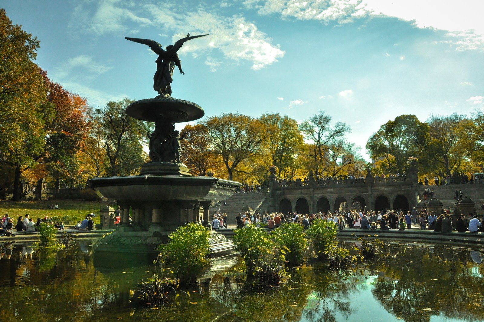 Fontaine De Central Park, New York Aux Etats-Unis