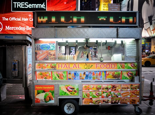 Camion à hotdogs sur Times Square