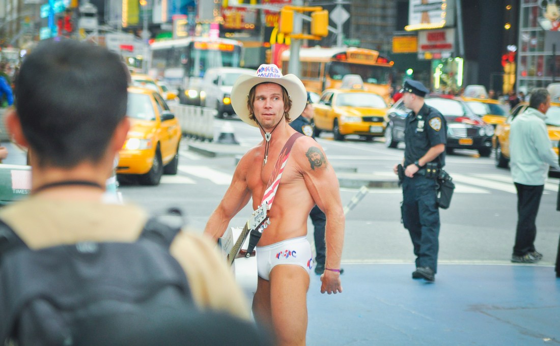 Le Naked Cow Boy de Times Square