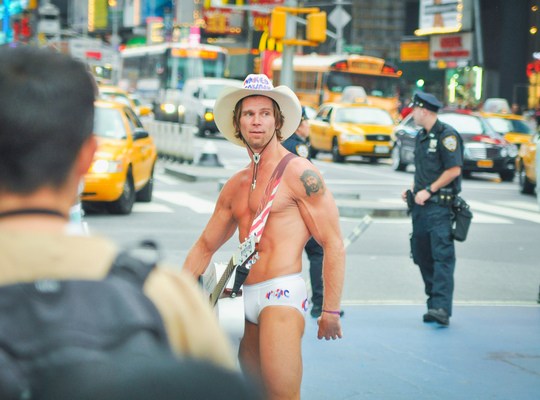 Le Naked Cow Boy de Times Square