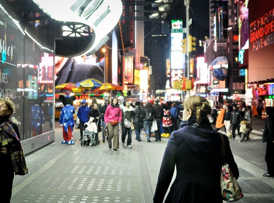 Manuelle en direction de Times Square