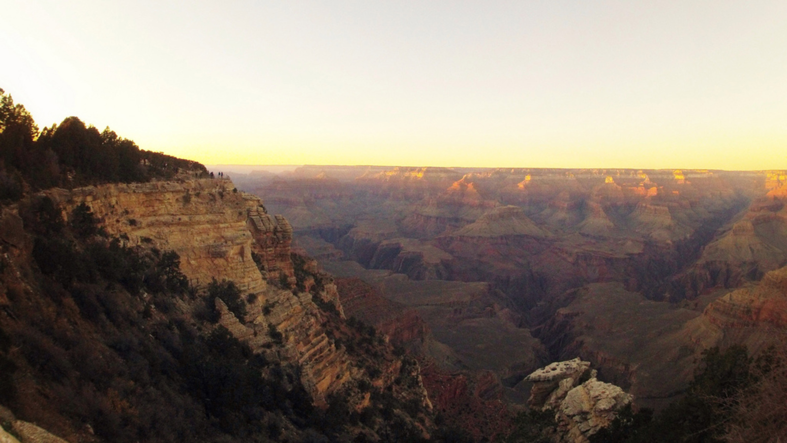 Coucher De Soleil Sur Le Grand Canyon Grand Canyon Aux