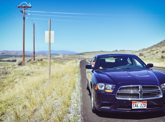 Notre Dodge Charger sur les routes de l'Idaho