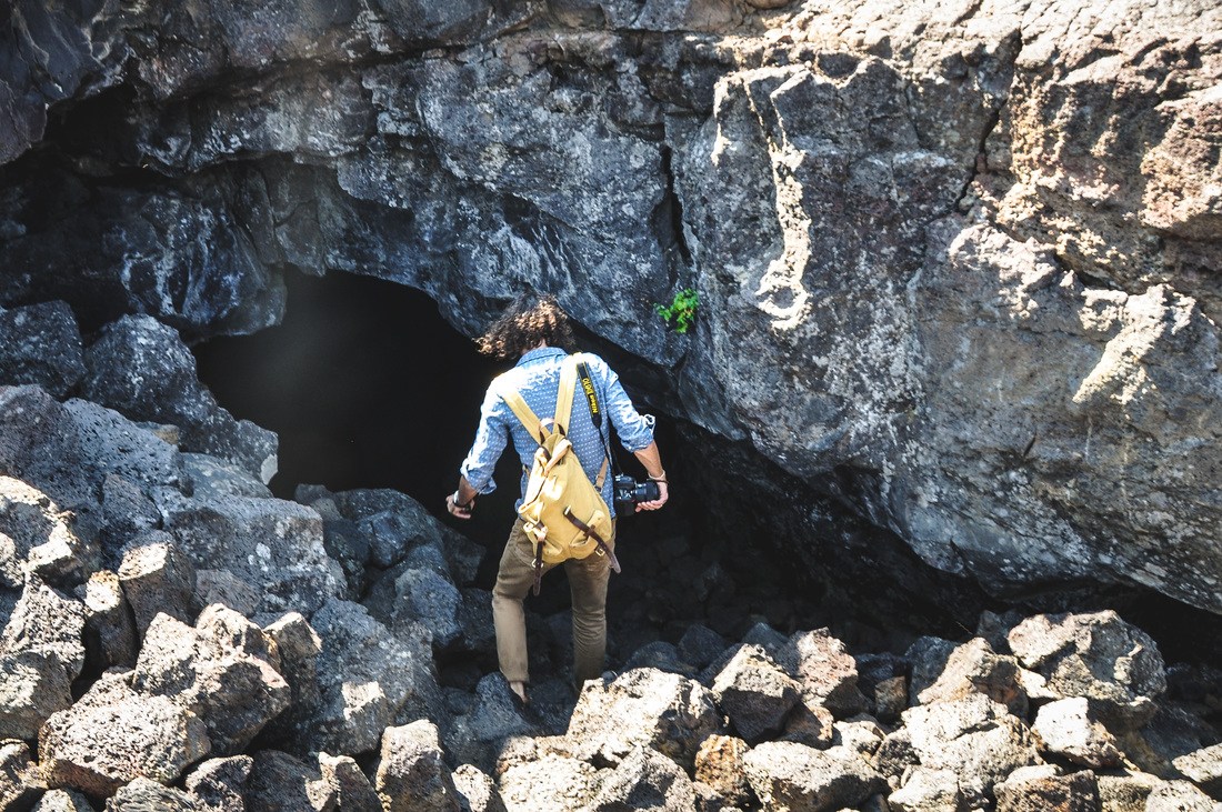 Entrée dans Beauty Cave, Craters of The Moon