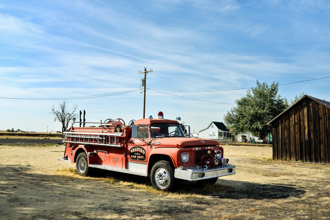 Vieux camion de pompier, USA