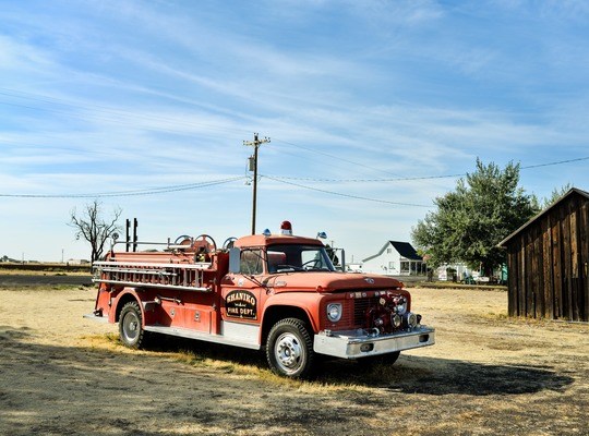 Vieux camion de pompier, USA