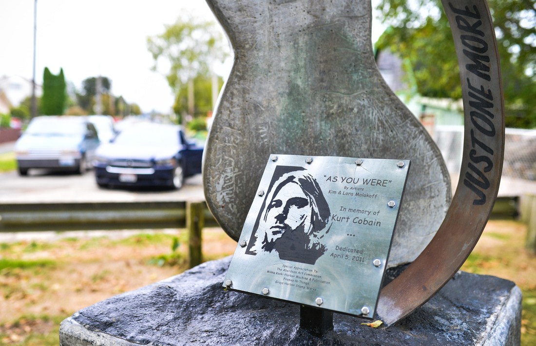 Plaque commémorative de la ville d'Aberdeen pour Cobain