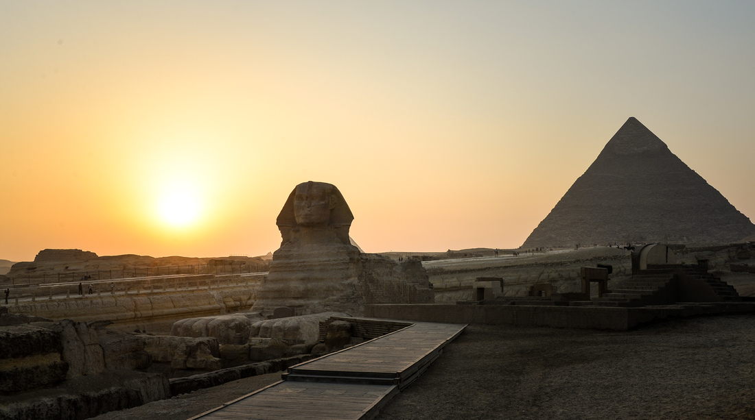 Le Sphinx au coucher du soleil