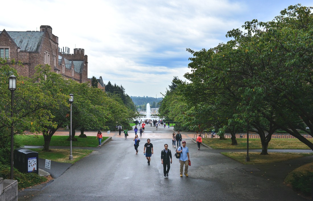 Sur le campus de l'Université de Washington