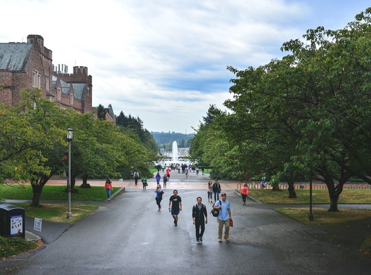 Sur le campus de l'Université de Washington