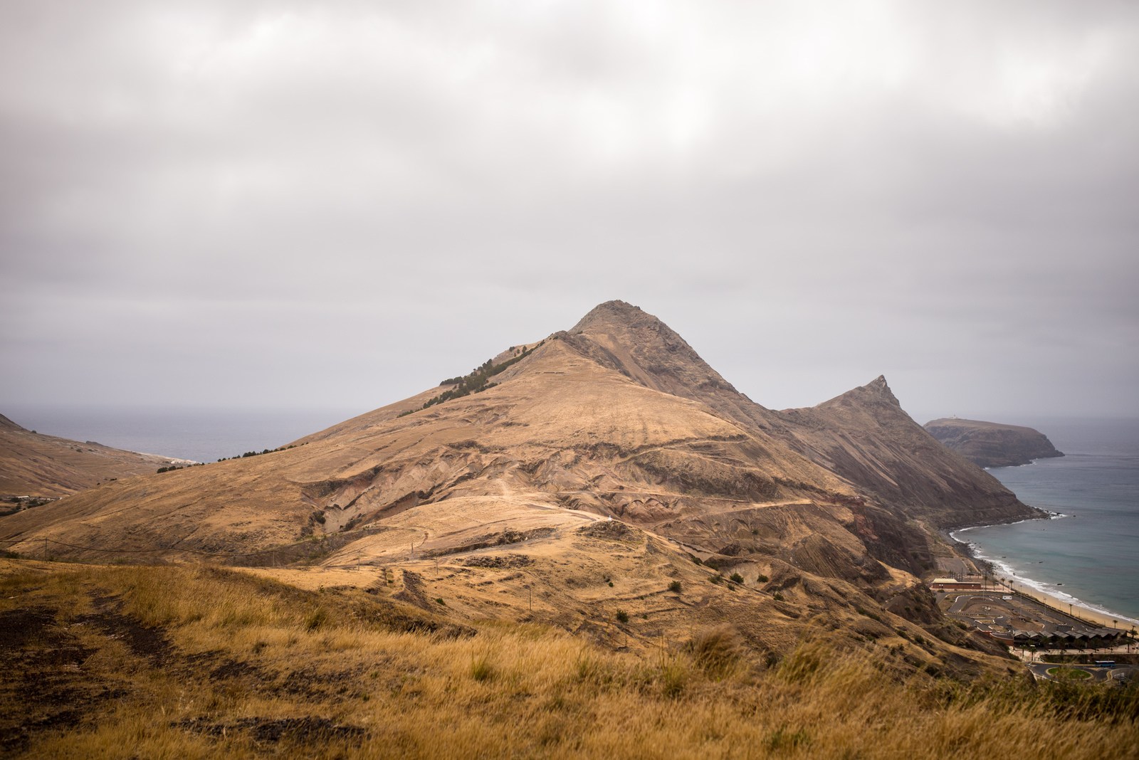 Vue sur la cote est de Porto Santo Vue sur la cote est de Porto Santo