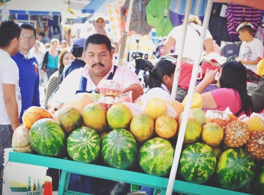 Vendeur de fruit mexicain, Mexico City