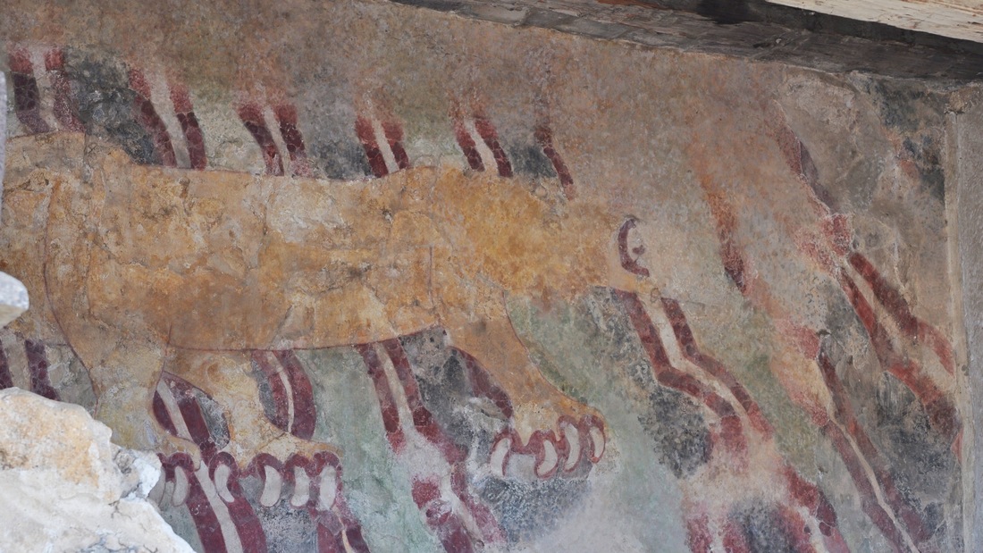 Fresque de puma, Teotihuacan