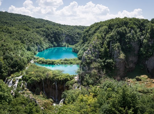 Panorama des lacs de Plitivice en Croatie