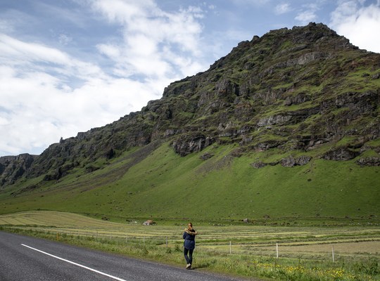 Paysage de bord de route en Islande 