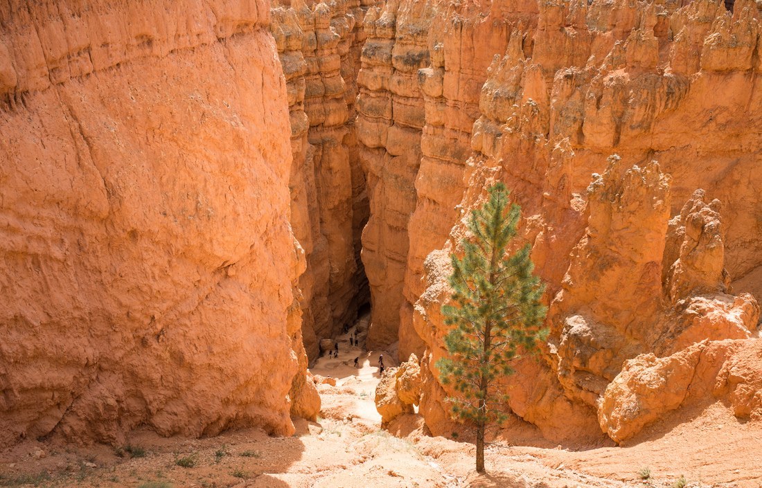 Départ de la marche depuis Sunset Point 