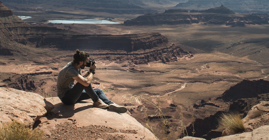Seb, en train de photographier Canyonlands 