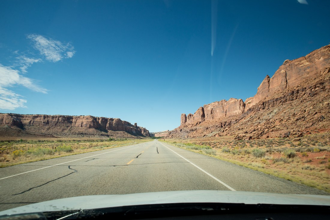 Sur la route de Canyonlands dans l'Utah