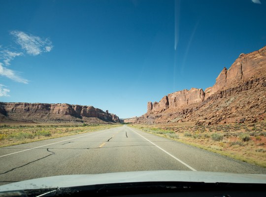 Sur la route de Canyonlands dans l'Utah