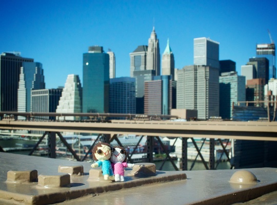 NYC Skyline depuis le Brooklyn Bridge