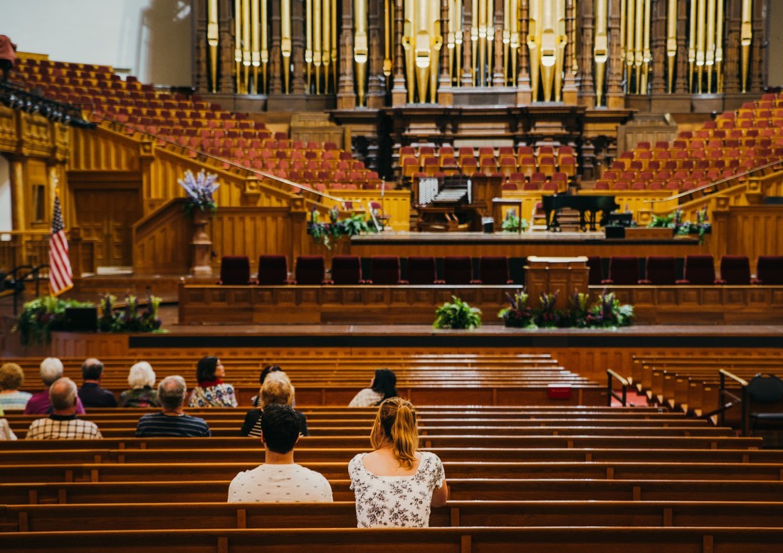 A l'intérieur du Tabernacle de Salt Lake 