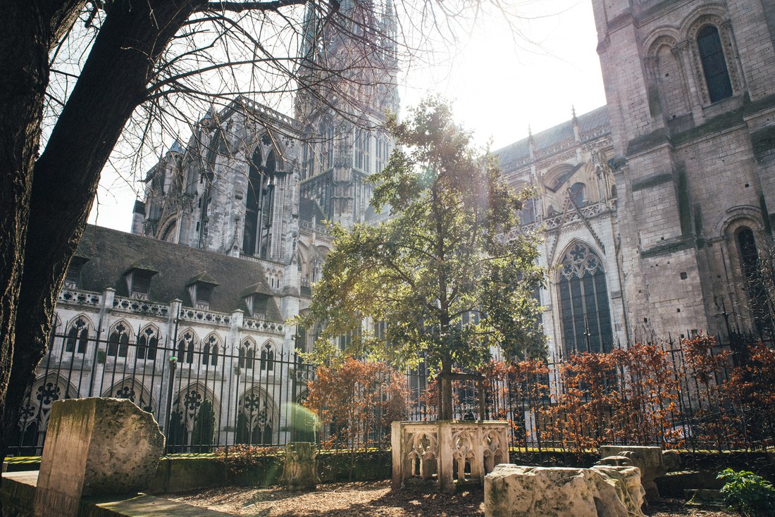 Vue sur la cathédrale Notre-Dame de Rouen