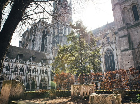 Vue sur la cathédrale Notre-Dame de Rouen
