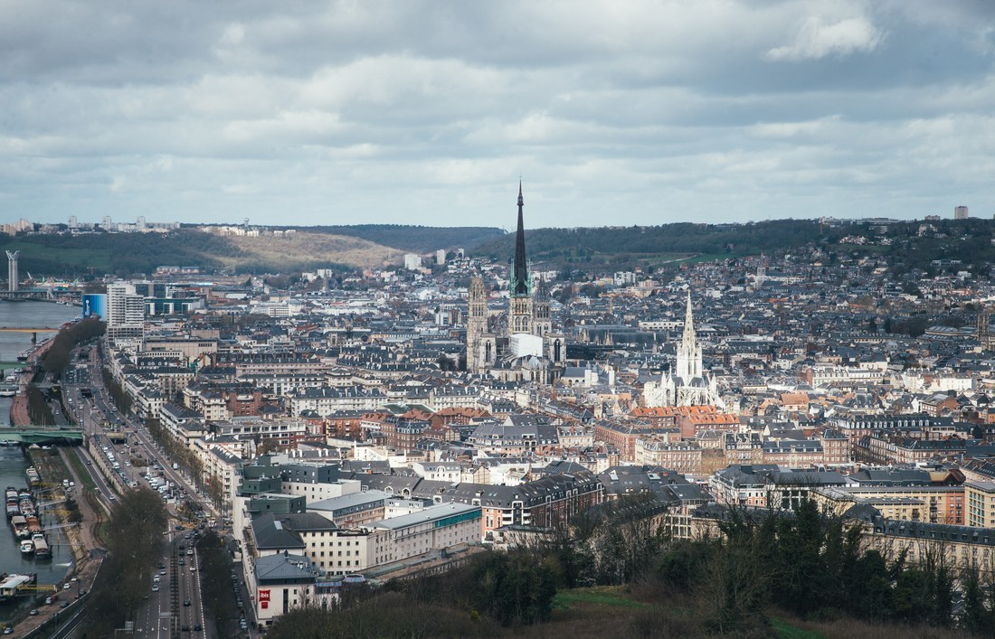 Vue panoramique sur Rouen