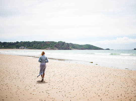 Sur la plage de Saint-Brelade