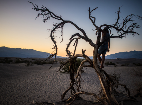 Profiter du coucher de soleil sur Death Valley