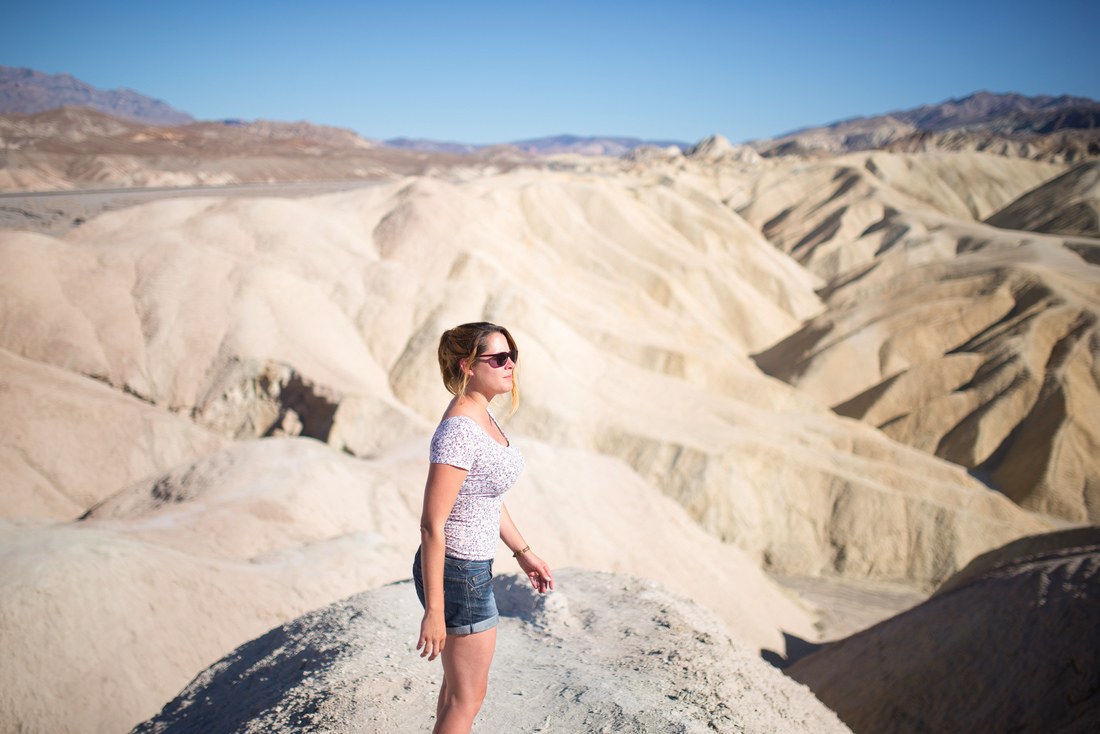 Portrait de Manue à Zabriskie, Death Valley