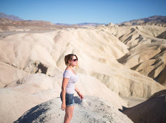 Portrait de Manue à Zabriskie, Death Valley