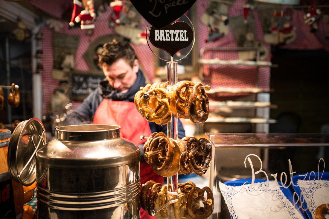 Bretzel et vin chaud