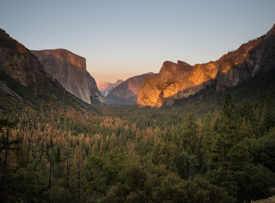 Coucher de soleil à Yosemite