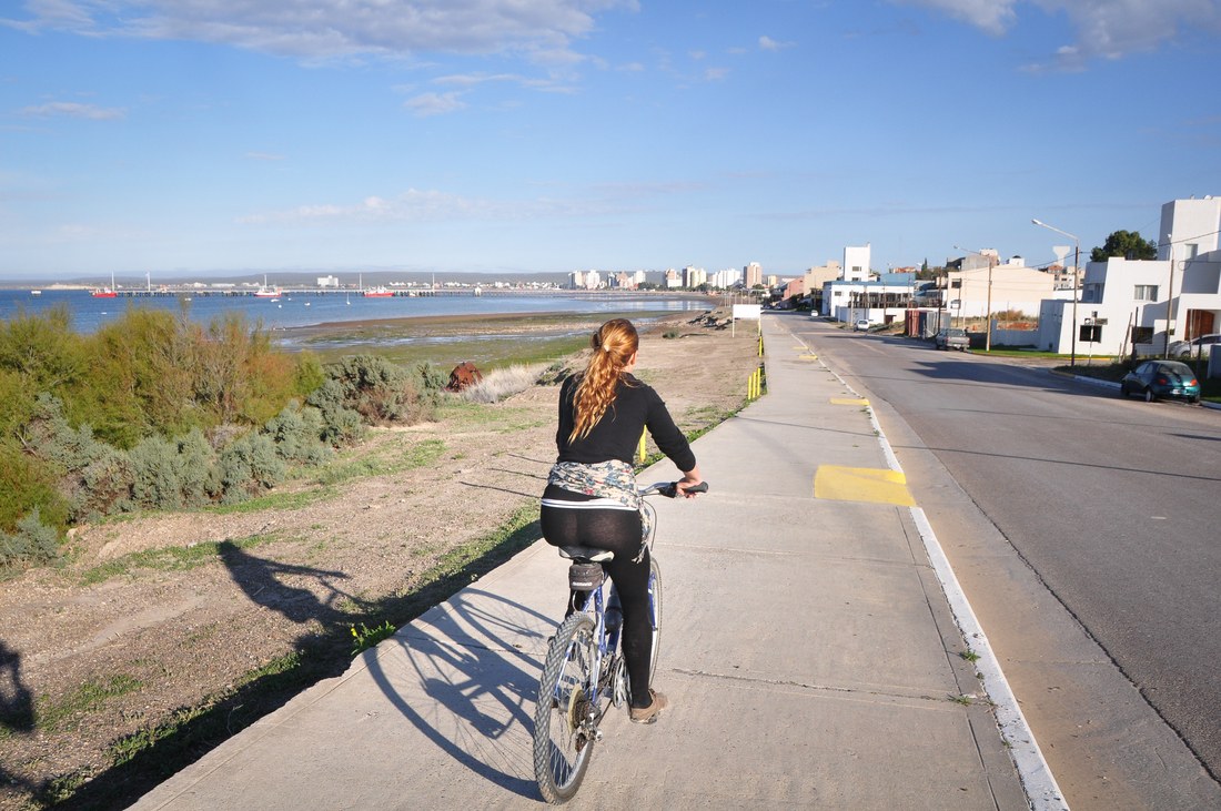 Petite balade en vélo en à Puerto Madryn, Argentine