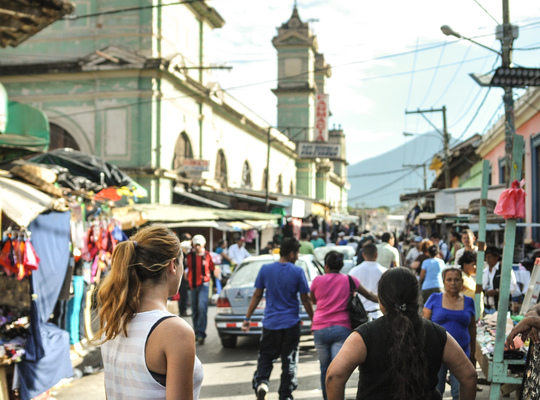 Dans la rue principale de Granada, Nicaragua