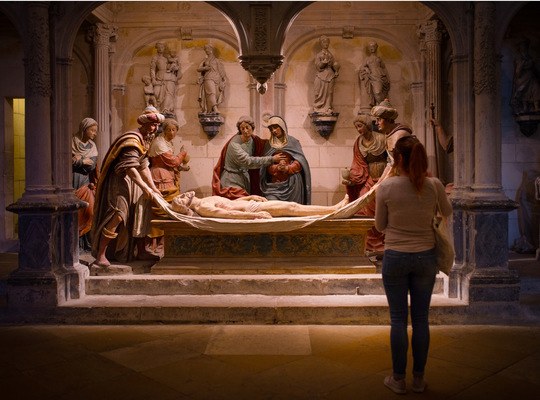 Dans la crypte de la cathédrale 